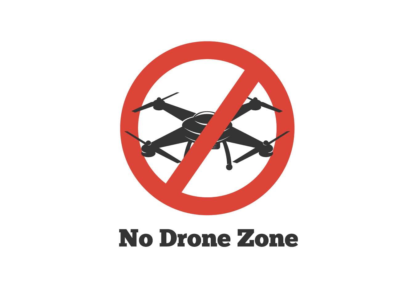 advertencia proibido drones