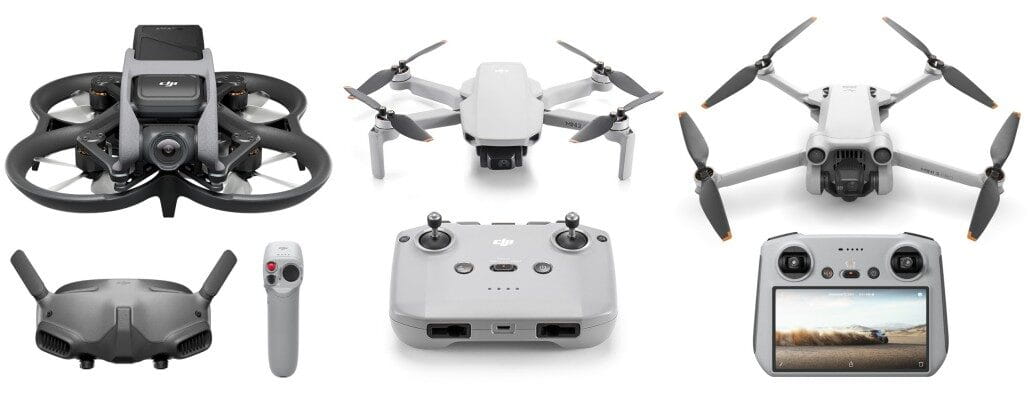 diferentes drones dji